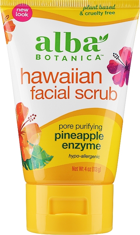 Naturalny hawajski scrub do twarzy Oczyszczające enzymy ananasa - Alba Botanica Natural Hawaiian Facial Scrub Pore Purifying Pineapple Enzyme