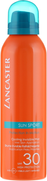 Chłodząca mgiełka przeciwsłoneczna do twarzy - Lancaster Sun Sport Cooling Invisible Mist Wet Skin SPF 30 — Zdjęcie N1