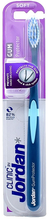 Szczoteczka do zębów, miękka, niebieska - Jordan Clinic Gum Protector Soft Toothbrush — Zdjęcie N1