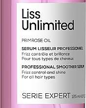 Nabłyszczający olejek wygładzający do włosów z olejem wiesiołkowym - L'Oréal Professionnel Liss Unlimited Blow-Dry Oil New — Zdjęcie N3