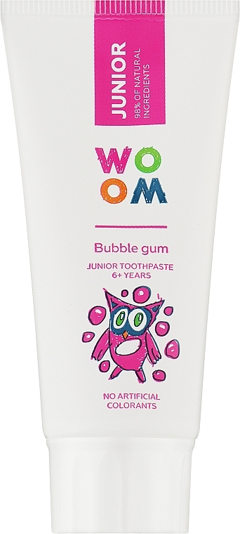 Pasta do zębów dla dzieci Guma do żucia - Woom Junior Bubble Gum Toothpaste — Zdjęcie N1