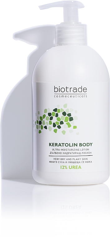 Balsam do ciała z 12% mocznikiem do intensywnego nawilżania o łagodnym działaniu keratolitycznym	 - Biotrade Keratolin Body Ultra-Moisturizing Lotion — Zdjęcie N1