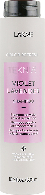 Szampon odświeżający kolor włosów w odcieniach fioletu - Lakmé Teknia Violet Lavender Shampoo — Zdjęcie N1