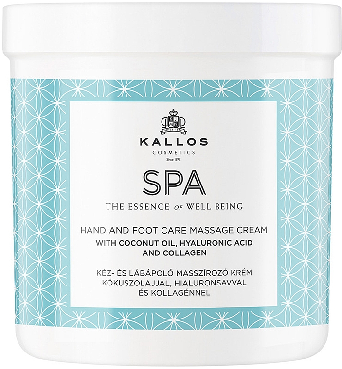 Krem do masażu stóp i rąk - Kallos Cosmetics SPA Hand And Foot Care Massage Cream — Zdjęcie N3