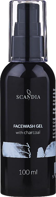 Żel do mycia twarzy z węglem aktywnym - Scandia Cosmetics Face Wash Gel — Zdjęcie N1