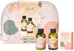 Kup Zestaw - The Kind Edit Co Kind Cosmetic Bag Set (sh/gel/100ml + b/lot/100ml + b/salt/50g + bag)