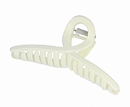 Spinka do włosów Krab, XL 10,5 cm, biała - Ecarla — Zdjęcie N1