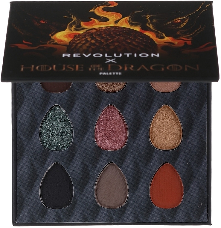 Zestaw - Makeup Revolution House of Dragon Glow Set (highlighter/10g + l/gloss/4.5ml + pal/0.5g) — Zdjęcie N2