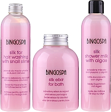 Kup Zestaw podarunkowy - BingoSpa Spa Cosmetics With Silk Set (show/milk/300ml + h/shm/300ml + bath/elixir/500ml)