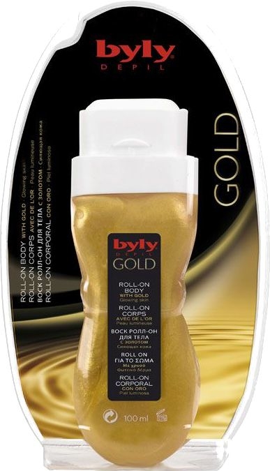 Wosk do depilacji ze złotem i aplikatorem roll-on - Byly Depil Gold Roll-On Body