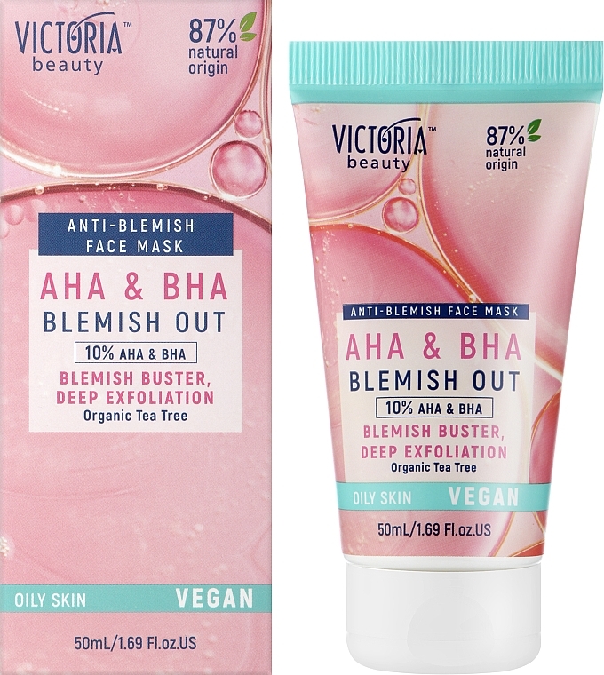 Złuszczająca maska na zaskórniki - Victoria Beauty AHA & BHA Blemish Out — Zdjęcie N2