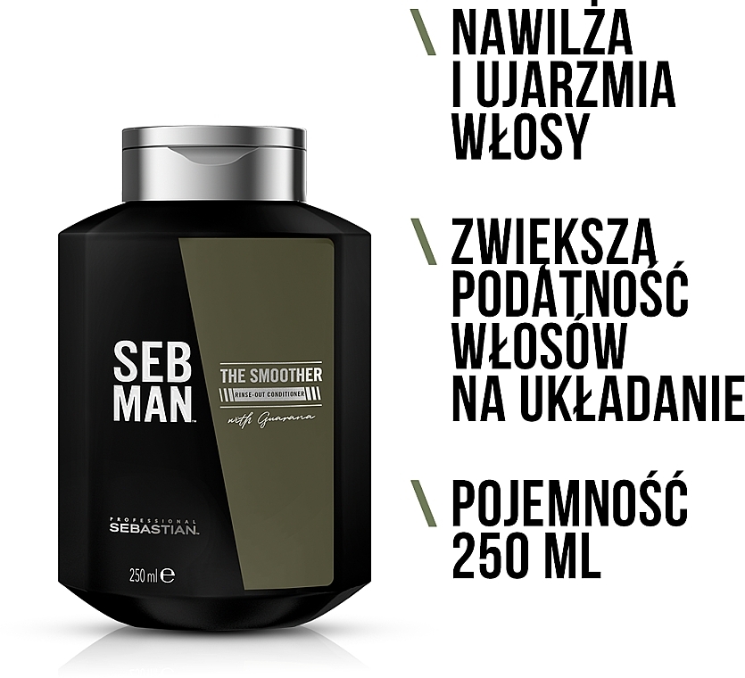 Wygładzająca odżywka do włosów dla mężczyzn - Sebastian Professional Seb Man The Smoother Rinse-Out Conditioner — Zdjęcie N2