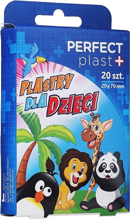 Plastry dla dzieci 20 x 70 mm - Perfect Plast Kids Zoo — Zdjęcie N1