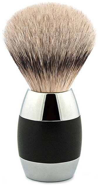 PRZECENA! Pędzel do golenia, czarny chrom - Merkur Silvertip Badger Hair Hair Shave Brush * — Zdjęcie N1