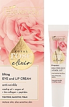 Krem pod oczy i do okolic ust - Bielenda Royal Rose Elixir Lifting Anti-Wrinkle Eye And Lip Cream — Zdjęcie N2