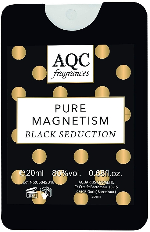 AQC Fragrances Pure Magnetism Black Seduction - Woda toaletowa — Zdjęcie N1