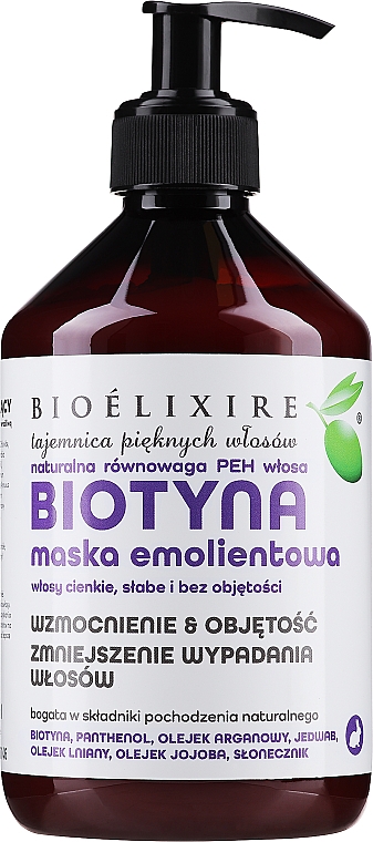 Biotynowa maska do włosów - Bioelixire Biotyna Mask — Zdjęcie N1