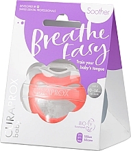 Smoczek dla dzieci od 2,5 roku życia z pojemnikiem do przechowywania, koralowy - Curaprox Baby Soother Breathe Easy  — Zdjęcie N5