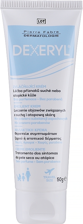 Krem ochronny do skóry przeznaczony do leczenia objawów i dolegliwości związanych z suchością skóry - Pierre Fabre Dermatologie Dexeryl Emollient Cream — Zdjęcie N1
