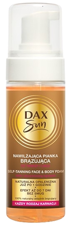 Nawilżająca pianka bronzująca do twarzy i ciała - Dax Sun Self-Taning Face And Body Foam  — Zdjęcie N1