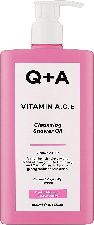 Witaminowy olejek pod prysznic - Q+A Vitamin A.C.E Cleansing Shower Oil — Zdjęcie N1
