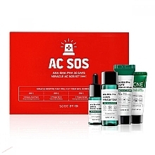 PREZENT! Zestaw miniatur do cery problematycznej - Some By Mi Aha-Bha-Pha 30 Days Miracle Ac Sos Kit (f/foam/30ml + f/toner/30ml + f/ser/10ml + f/cr/20ml) — Zdjęcie N2