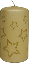 Świeca dekoracyjna 6,6x11,5 cm, gwiazdki w kolorze ecru - Admit — Zdjęcie N1