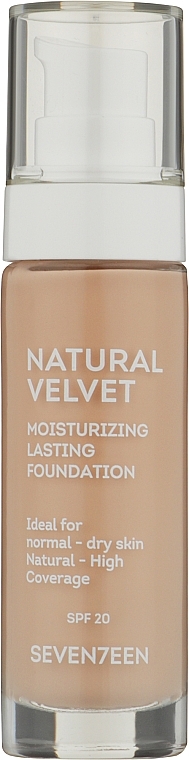 Rozjaśniający krem tonujący - Seventeen Natural Velvet Moisturizing Lasting Foundation — Zdjęcie N1