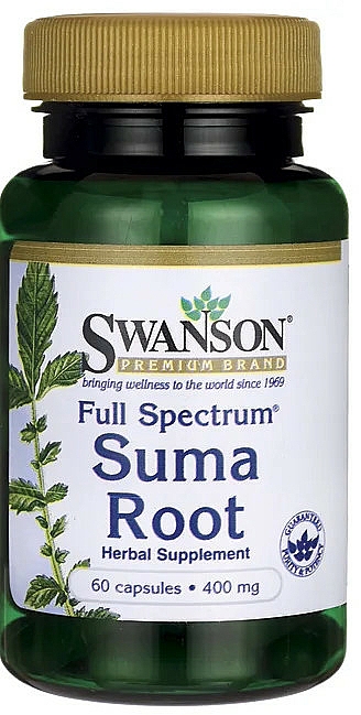 Suplement diety Suma, 400 mg - Swanson Full Spectrum Suma Root — Zdjęcie N1