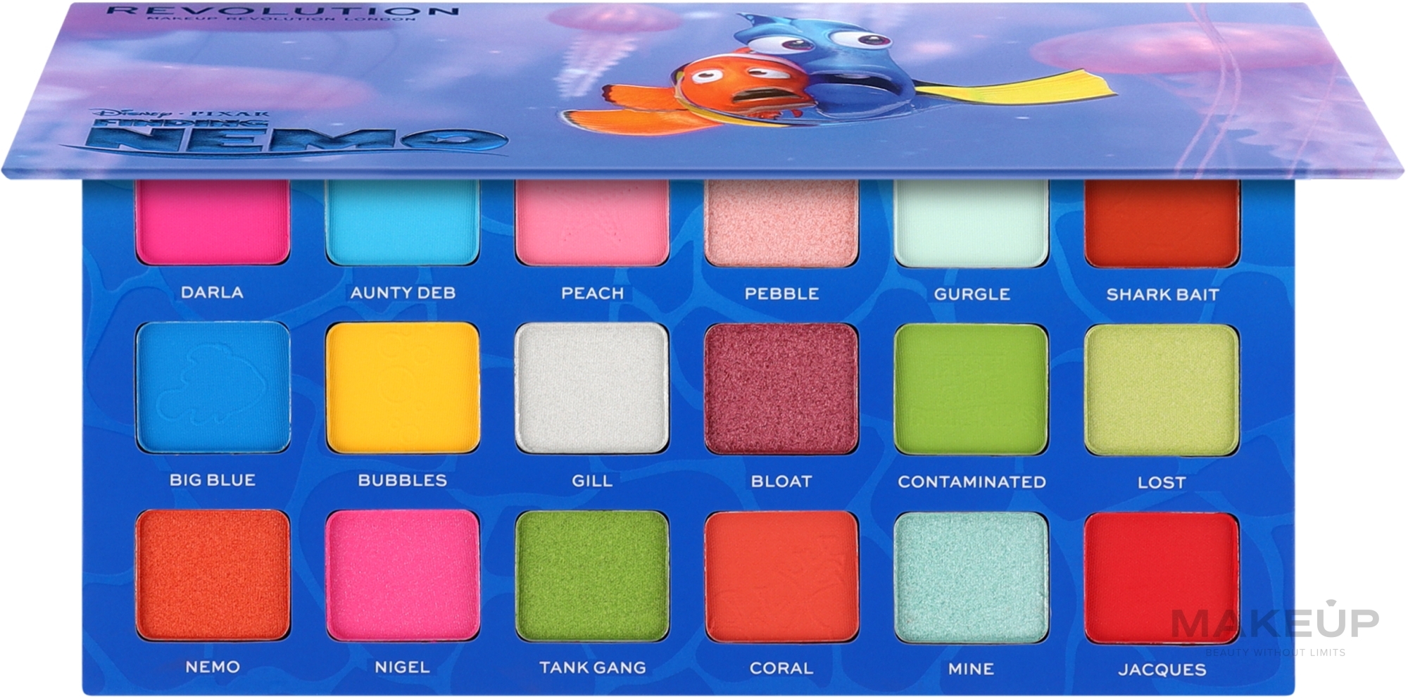 PRZECENA! Paletka cieni do powiek - Makeup Revolution Disney & Pixar’s Finding Nemo-Inspired Shadow Palette * — Zdjęcie 16.2 g