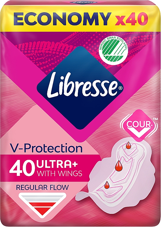Podpaski higieniczne 3 mm, 40 szt. - Libresse Ultra Thin Normal Soft