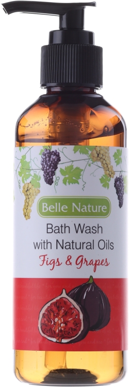 Żel pod prysznic z naturalnymi olejami o zapachu figi z winogronami - Belle Nature Bath Wash Figs&Grapes — Zdjęcie N1