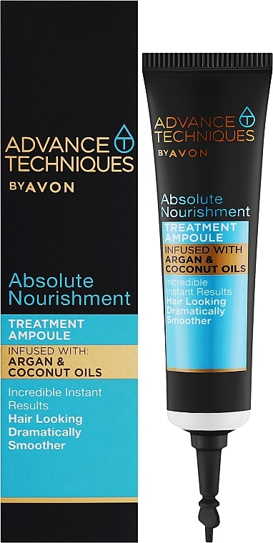 Odżywcza ampułka do włosów Olej arganowy i kokosowy - Avon Advance Techniques Ampoule — Zdjęcie N2