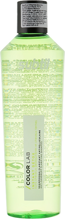 Szampon przeciwłupieżowy - Laboratoire Ducastel Subtil Color Lab Instant Detox Anti-Dandruff Clarifying Shampoo — Zdjęcie N1