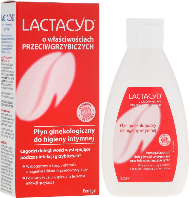 Przeciwgrzybiczy płyn ginekologiczny do higieny intymnej - Lactacyd — фото N1