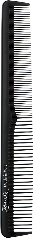 Grzebień do włosów, czarny - Janeke Polycarbonate Cutting Comb 823 — Zdjęcie N1