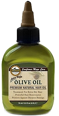 	Naturalny olejek do włosów z oliwą z oliwek - Difeel Sunflower Mega Care Olive Oil Premium Natural Hair Oil — Zdjęcie N1