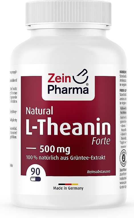 Suplement diety L-Teanina, 500 mg - ZeinPharma L-Theanin Natural Forte 500mg Capsules — Zdjęcie N1