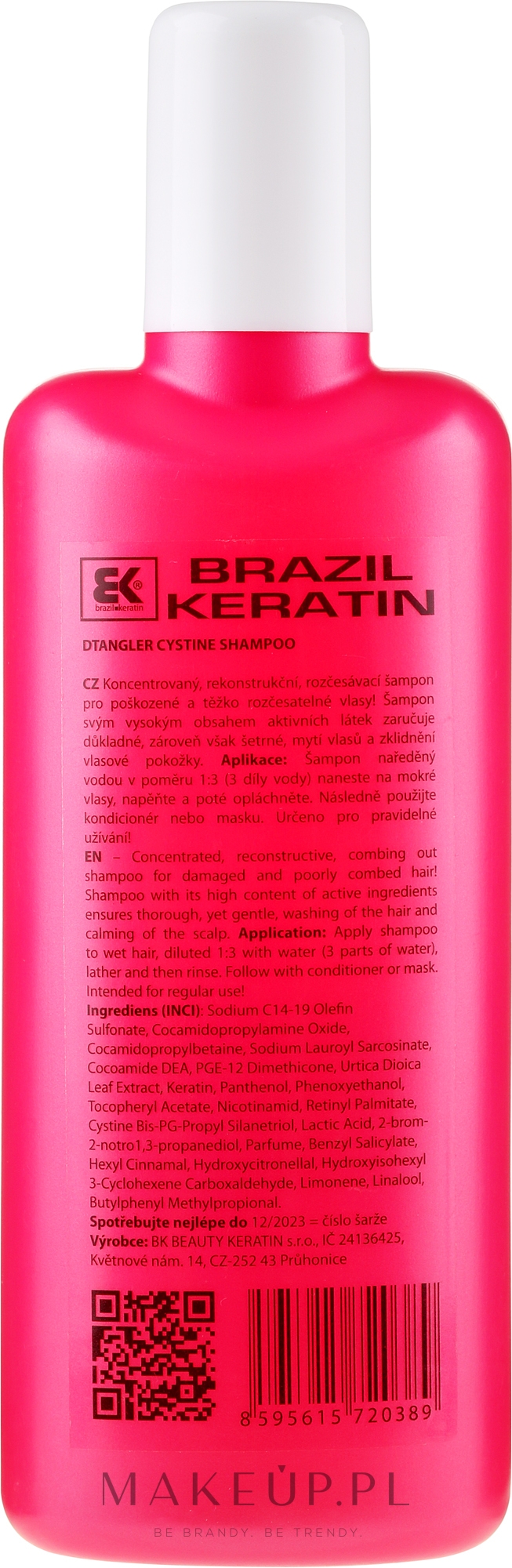 Regenerujący szampon do włosów - Brazil Keratin Dtangler Cystine Shampoo — Zdjęcie 300 ml