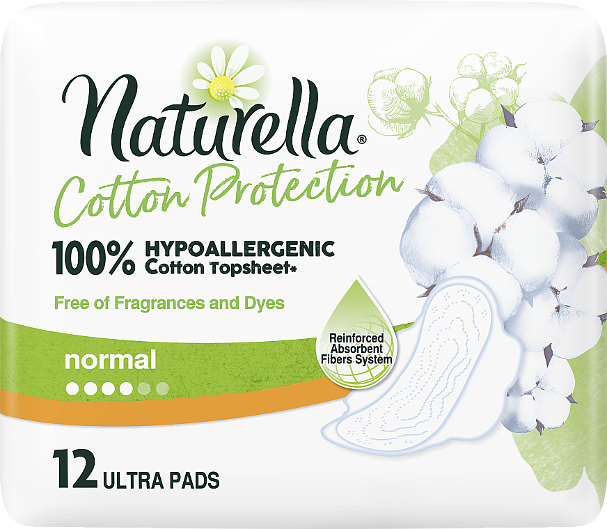Podpaski ze skrzydełkami, 12 szt. - Naturella Cotton Protection Ultra — Zdjęcie N3