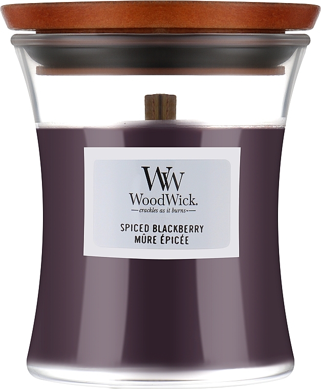 Świeca zapachowa w szkle - WoodWick Hourglass Candle Spiced Blackberry — Zdjęcie N1