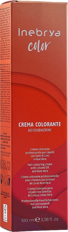 PRZECENA! Krem koloryzujący do włosów z olejem lnianym i aloesem - Inebrya Color Hair Colouring Cream * — Zdjęcie N4