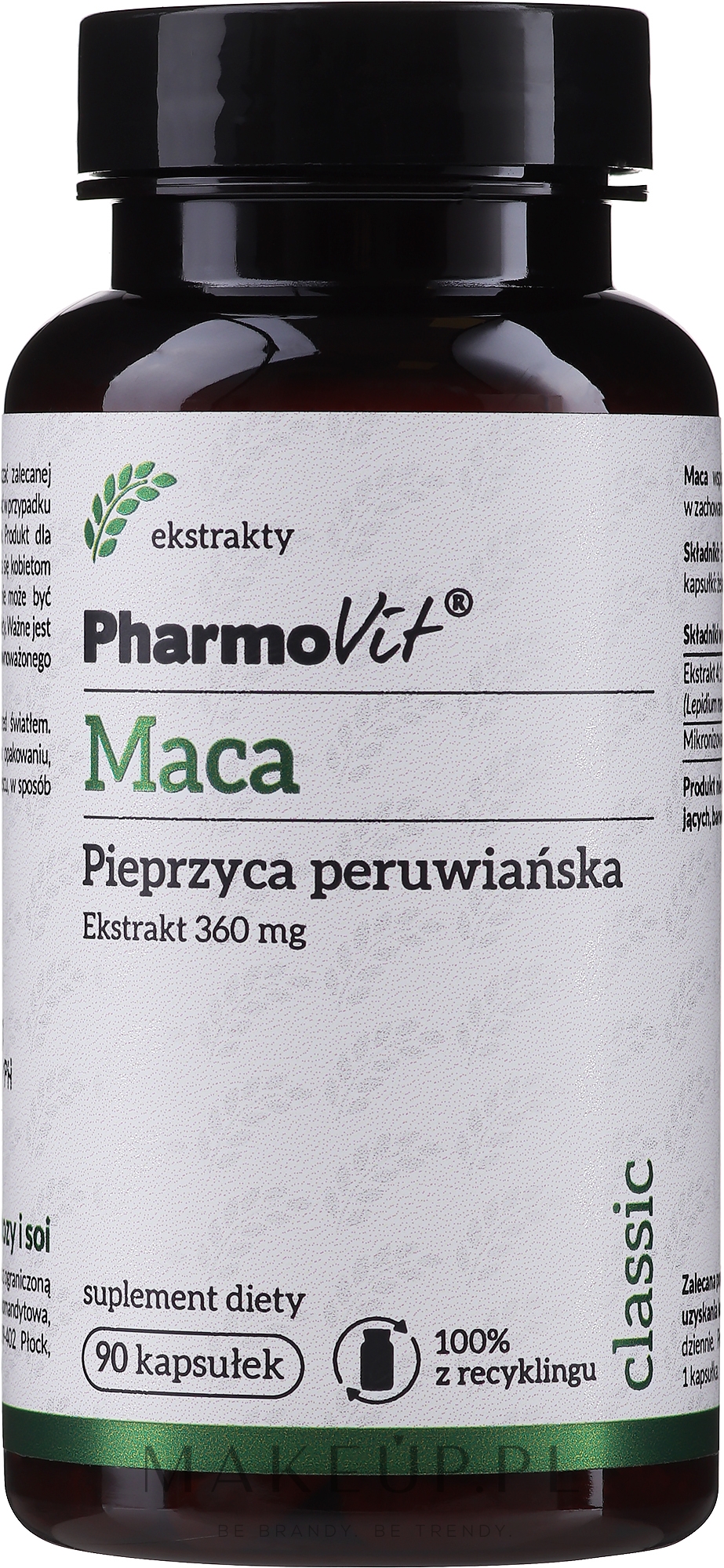 Suplement diety Ekstrakt z korzenia Maca - PharmoVit Classic Maca Extract 360 Mg — Zdjęcie 90 szt.