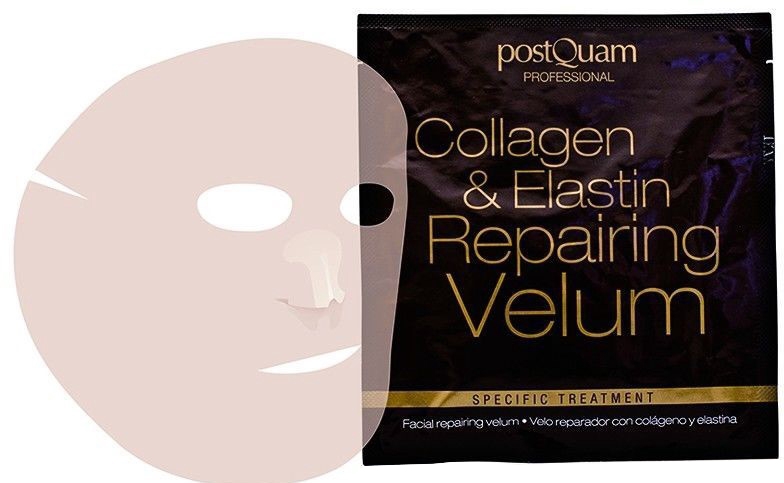 Regenerująca maska do twarzy w płachcie - Postquam Facial Collagen & Elastin Repairing Velum Face Mask — Zdjęcie N1