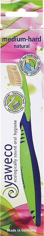 Szczoteczka do zębów z wymienną główką, zielona 2 - Yaweco — Zdjęcie N1