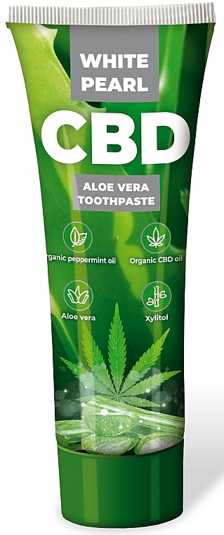 Wybielająca pasta do zębów z aloesem - VitalCare White Pearl CBD Aloe Vera Toothpaste — Zdjęcie N1