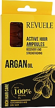 Ampułki do włosów z olejkiem arganowym - Revuele Argan Oil Active Hair Ampoules — Zdjęcie N1
