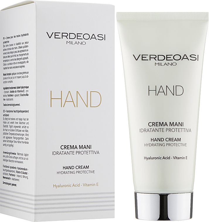 Nawilżający krem ​​ochronny do rąk - Verdeoasi Hand Cream Hydrating Protective — Zdjęcie N2