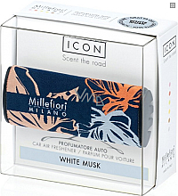 Kup Zapach do samochodu Białe piżmo - Millefiori Milano Icon Car Air Freshener Textile Floral White Musk