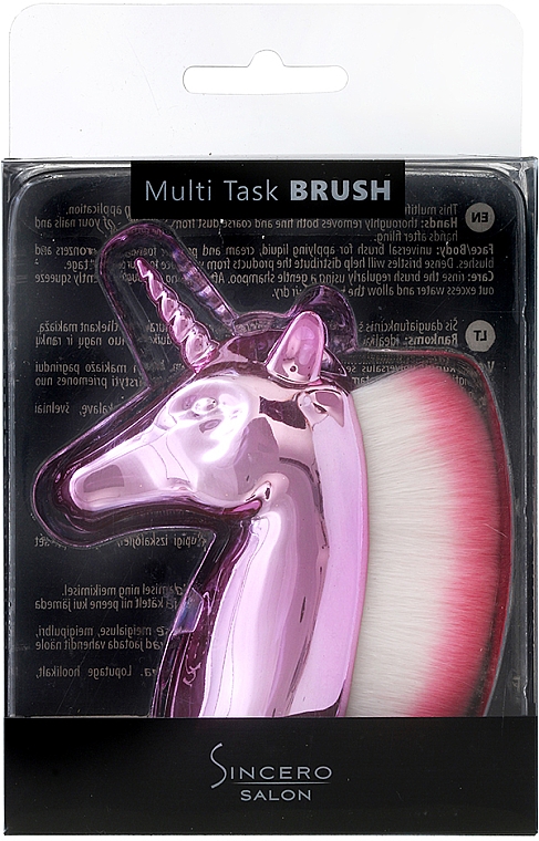 Wielofunkcyjny pędzel do makijażu Jednorożec - Sincero Salon Multifunctional Brush Unicorn  — Zdjęcie N1